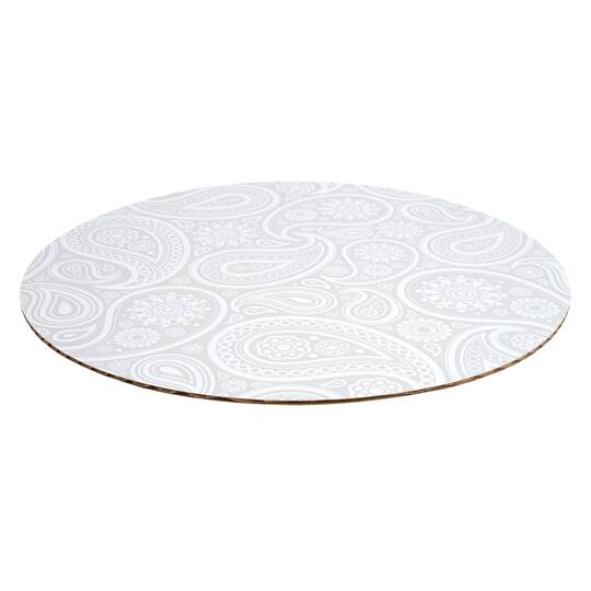 12 Packs: 3 ct. (36 total) 10" Silver Paisley Cake Boards by Celebrate It®